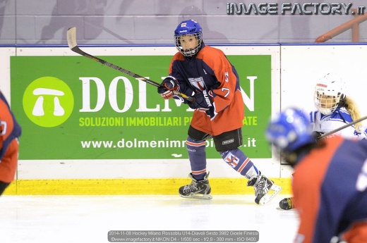 2014-11-08 Hockey Milano Rossoblu U14-Diavoli Sesto 3982 Gioele Finessi